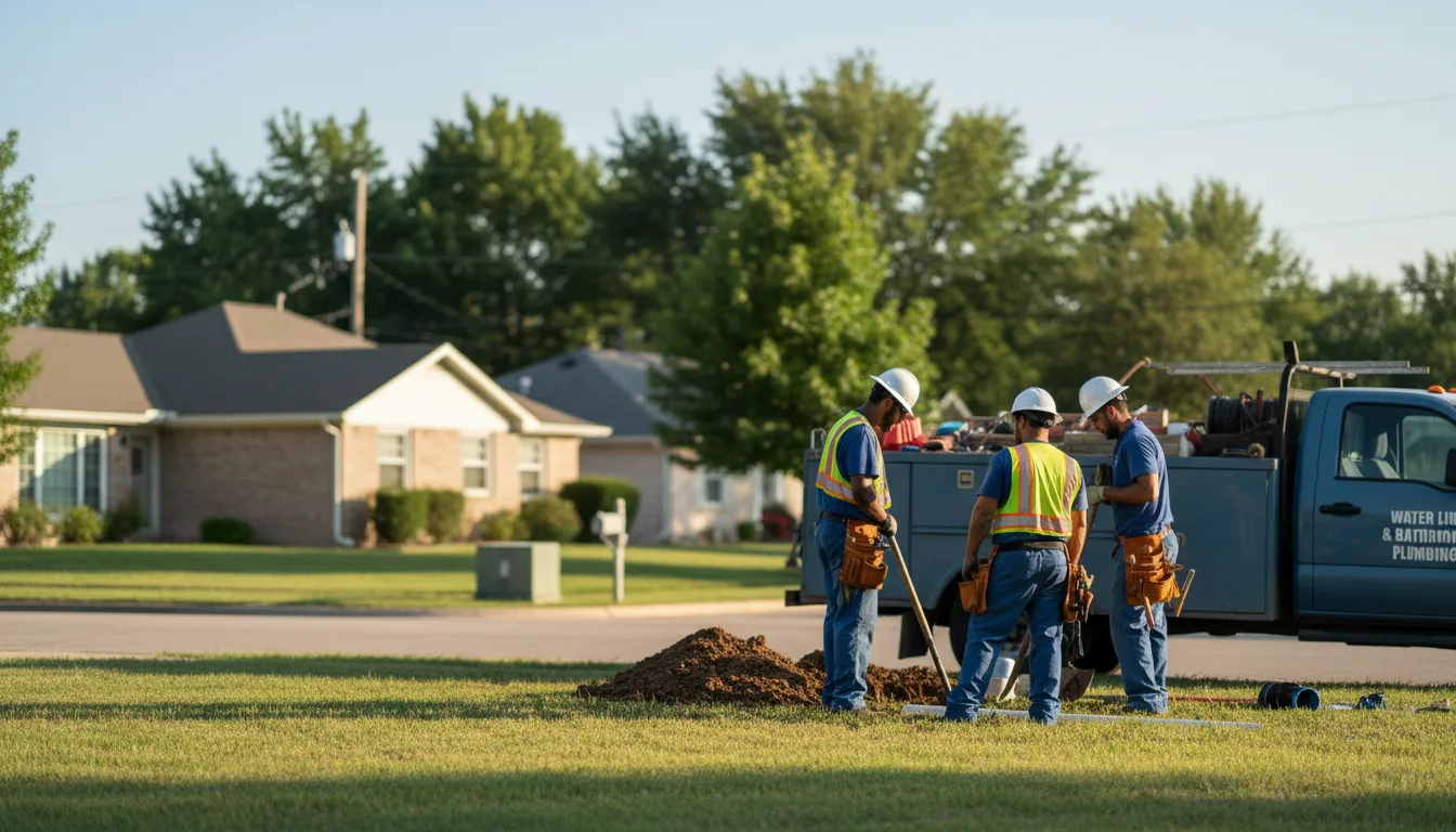 Residential water line and bathroom plumbing service in Crozier, VA